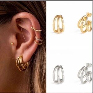 NEW 925 Sterling Silver or 14k Gold Mini Pipe Earrings
